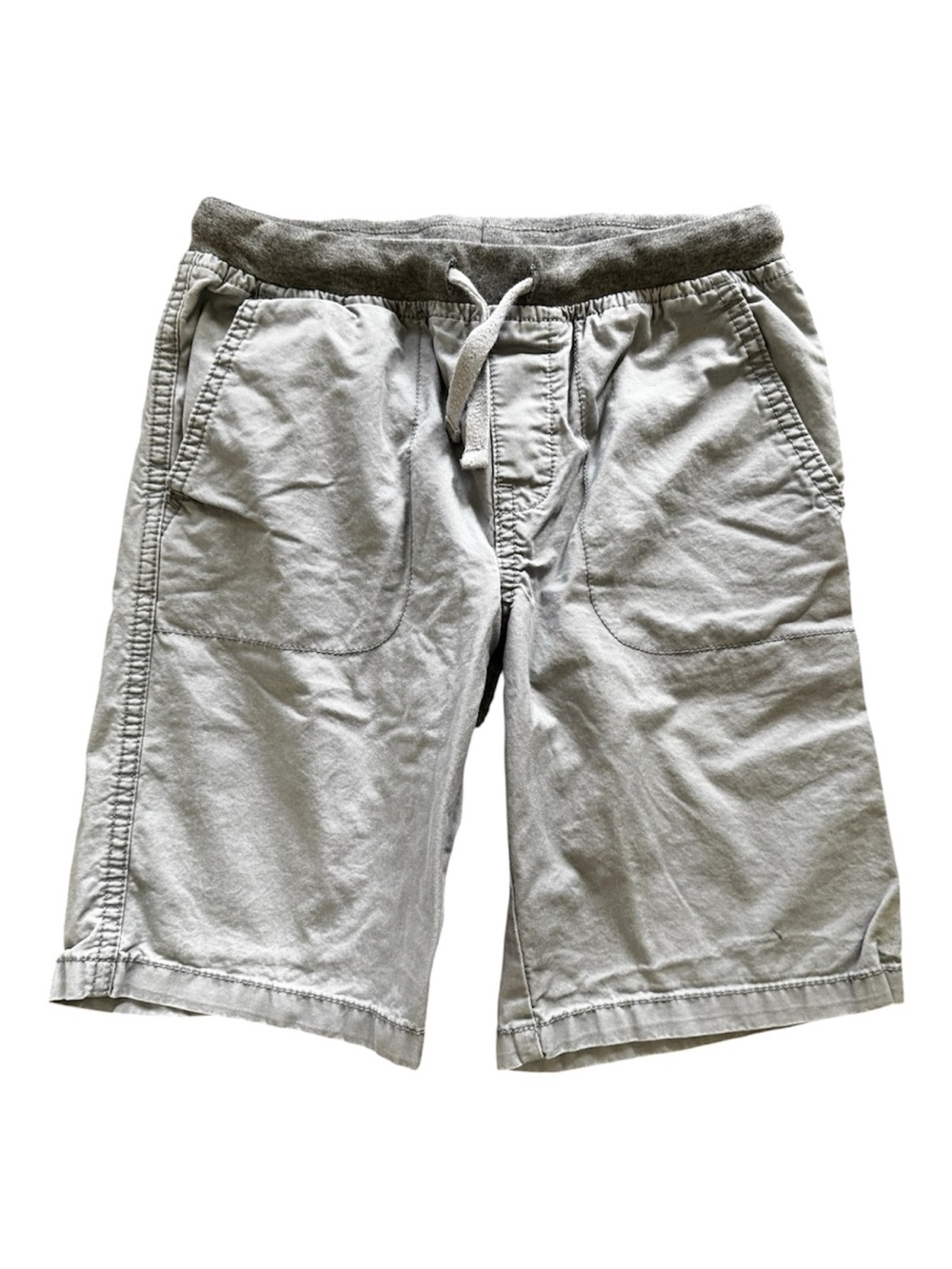 Gymboree 100% Cotton Light Gray Chino Athletic Drawstring Shorts